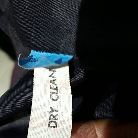 VINTAGE  DOUBLE BREASTED VELVET COAT W FAUX FUR - Picture 14 of 15